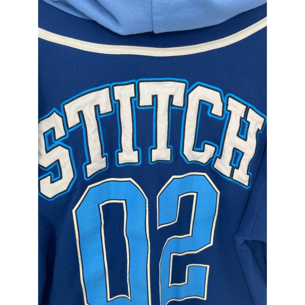 Disney Stitch Hoodie Baseball Jersey Twofer Experiment 626 Unisex XL Freeze - Picture 13 of 13